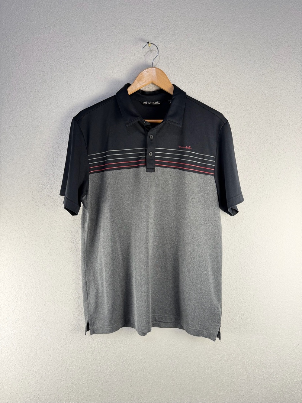 Travis Mathew Coto Performance Chest Stripe Polo‎ Sz L